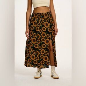 Lucy and Yak - women’s size L - Poppy midi skirt - sunflower print